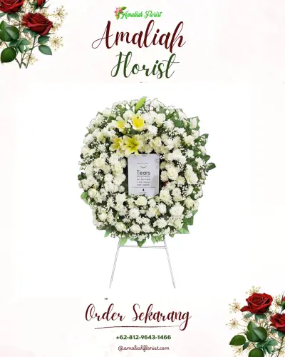 Krans Bunga Duka Cita di Rumah Duka Bumi Asih (cijagra)